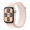 Apple Watch SE Gen 2 2024, 40mm, MR9W3, Starlight, текстильный ремешок цвета "Сияющая звезда"