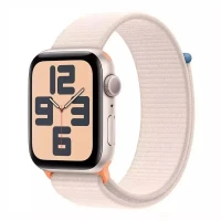 Apple Watch SE Gen 2 2024, 40mm, MR9W3, Starlight, текстильный ремешок цвета "Сияющая звезда"