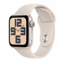Apple Watch SE Gen 2 2024, 44mm, MRE43, Starlight, cпортивный ремешок цвета "Сияющая звезда"