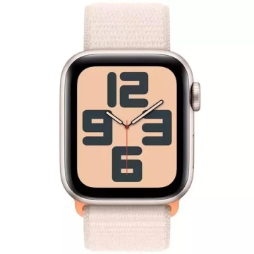 Apple Watch SE Gen 2 2024, 44mm, MRE63, Starlight, текстильный ремешок цвета "Сияющая звезда"