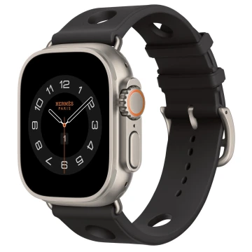 Apple Watch Hermès Ultra 2, Natural Titanium, Noir Scub’H Diving