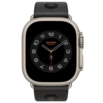 Apple Watch Hermès Ultra 2, Natural Titanium, Noir Scub’H Diving