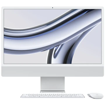 Apple iMac 24" MQR93 Retina 4,5K, M3 (8C CPU, 8C GPU, 2023), 8 ГБ, 256 ГБ SSD, серебристый
