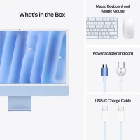 Apple iMac 24" Retina 4,5K, M4, (10C CPU, 10C GPU, 2024), 24 GB, 512 GB SSD, Nano-texture glass, Blue