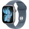 Apple Watch Series 11, 46mm, Space Gray Aluminum Case with Anchor Blue Sport Band - S/M