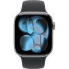 Apple Watch Series 11, 46mm, Space Gray Aluminum Case with Black Sport Band - M/L