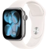 Apple Watch Series 11, 46mm, Space Gray Aluminum Case with Light Blush Sport Band - S/M