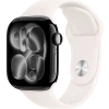Apple Watch Series 11, 42mm, Jet Black Aluminum Case with Light Blush Sport Band - S/M