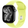 Apple Watch Series 11, 42mm, Jet Black Aluminum Case with Neon Yellow Sport Band - S/M