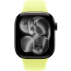 Apple Watch Series 11, 42mm, Jet Black Aluminum Case with Neon Yellow Sport Band - S/M