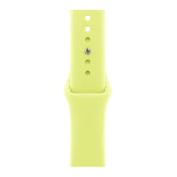 Apple Watch Series 11, 42mm, Jet Black Aluminum Case with Neon Yellow Sport Band - S/M