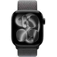Apple Watch Series 11, 42mm, Jet Black Aluminum Case with Dark Gray Sport Loop