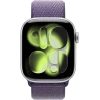 Apple Watch Series 11, 46mm, Silver Aluminum Case with Purple Fog Sport Loop