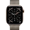 Apple Watch Series 11, 42mm, Gold Titanium Case with Natural Milanese Loop