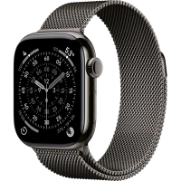 Apple Watch Series 11, 46mm, Slate Titanium Case with Slate Milanese Loop