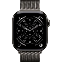 Apple Watch Series 11, 46mm, Slate Titanium Case with Slate Milanese Loop