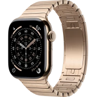 Apple Watch Series 11, 46mm, Gold Titanium Case with Gold Link Bracelet