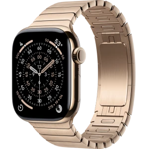 Apple Watch Series 11, 42mm, Gold Titanium Case with Gold Link Bracelet
