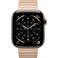 Apple Watch Series 11, 46mm, Gold Titanium Case with Gold Link Bracelet