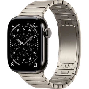 Apple Watch Series 11, 46mm, Slate Titanium Case with Natural Link Bracelet