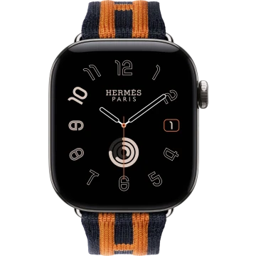 Apple Watch Hermes 12, 42mm, Silver, Rocabar Club, Bleu Nuit/Orange