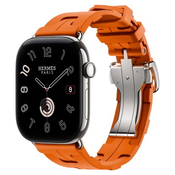 Apple Watch Hermes 12, 42mm, Silver, Deployment Buckle Kilim, Orange