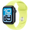 Apple Watch SE 3, GPS + Cellular, 44mm, Midnight Aluminum Case with Neon Yellow Sport Band - M/L