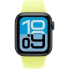 Apple Watch SE 3, GPS + Cellular, 44mm, Midnight Aluminum Case with Neon Yellow Sport Band - M/L