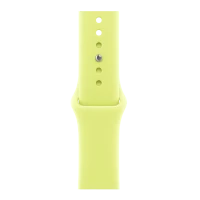 Apple Watch SE 3, GPS + Cellular, 44mm, Midnight Aluminum Case with Neon Yellow Sport Band - M/L