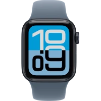 Apple Watch SE 3, GPS + Cellular, 40mm, Midnight Aluminum Case with Anchor Blue Sport Band - S/M