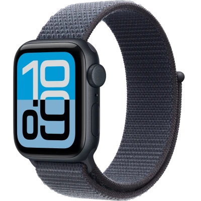 Apple Watch SE 3, GPS + Cellular, 40mm, Midnight Aluminum Case with Anchor Blue Sport Loop
