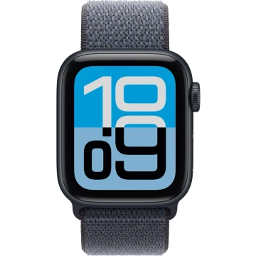 Apple Watch SE 3, GPS + Cellular, 40mm, Midnight Aluminum Case with Anchor Blue Sport Loop
