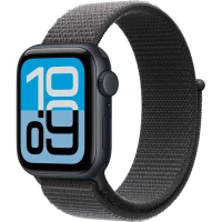 Apple Watch SE 3, GPS + Cellular, 40mm, Midnight Aluminum Case with Dark Gray Sport Loop 