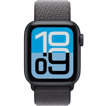 Apple Watch SE 3, GPS + Cellular, 40mm, Midnight Aluminum Case with Dark Gray Sport Loop 