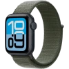Apple Watch SE 3, GPS + Cellular, 40mm, Midnight Aluminum Case with Forest Sport Loop