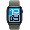 Apple Watch SE 3, GPS + Cellular, 40mm, Midnight Aluminum Case with Forest Sport Loop