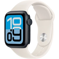 Apple Watch SE 3, GPS + Cellular, 40mm, Midnight Aluminum Case with Starlight Sport Band - M/L