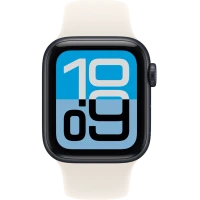 Apple Watch SE 3, GPS + Cellular, 40mm, Midnight Aluminum Case with Starlight Sport Band - M/L