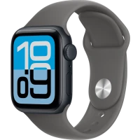 Apple Watch SE 3, GPS + Cellular, 40mm, Midnight Aluminum Case with Stone Gray Sport Band - M/L