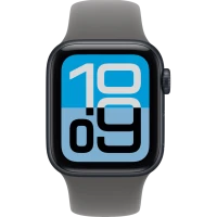 Apple Watch SE 3, GPS + Cellular, 40mm, Midnight Aluminum Case with Stone Gray Sport Band - M/L