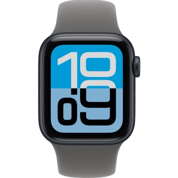 Apple Watch SE 3, GPS + Cellular, 40mm, Midnight Aluminum Case with Stone Gray Sport Band - M/L