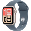 Apple Watch SE 3, GPS+Cellular, 40mm, Starlight Aluminum Case with Anchor Blue Sport Band - S/M