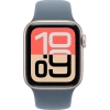 Apple Watch SE 3, GPS+Cellular, 40mm, Starlight Aluminum Case with Anchor Blue Sport Band - S/M