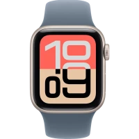 Apple Watch SE 3, GPS+Cellular, 40mm, Starlight Aluminum Case with Anchor Blue Sport Band - S/M