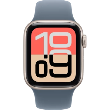 Apple Watch SE 3, GPS+Cellular, 40mm, Starlight Aluminum Case with Anchor Blue Sport Band - M/L
