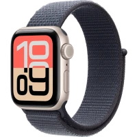 Apple Watch SE 3, GPS + Cellular, 40mm, Starlight Aluminum Case with Anchor Blue Sport Loop