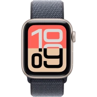 Apple Watch SE 3, GPS + Cellular, 40mm, Starlight Aluminum Case with Anchor Blue Sport Loop