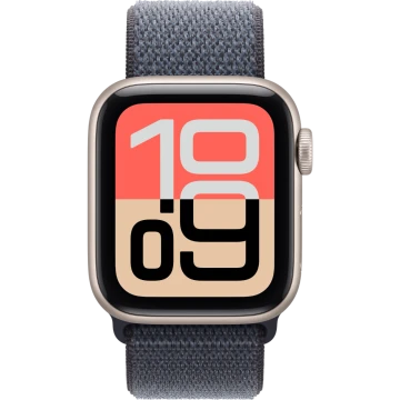 Apple Watch SE 3, GPS + Cellular, 40mm, Starlight Aluminum Case with Anchor Blue Sport Loop