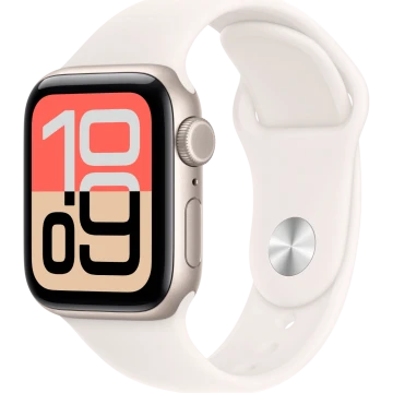 Apple Watch SE 3, GPS+Cellular, 40mm, Starlight Aluminum Case with Light Blush Sport Band - M/L