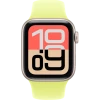 Apple Watch SE 3, GPS+Cellular, 40mm, Starlight Aluminum Case with Neon Yellow Sport Band - S/M